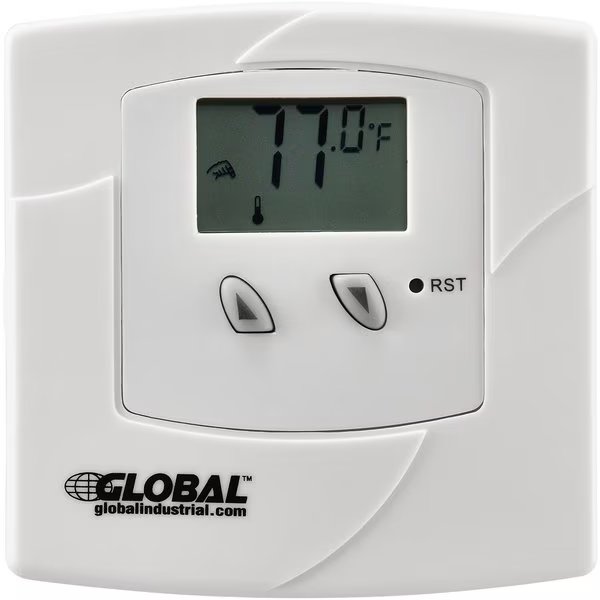 24V Non-Programmable Thermostat, Heat or Cool Only, Global Industrial, Mfr#: 246111